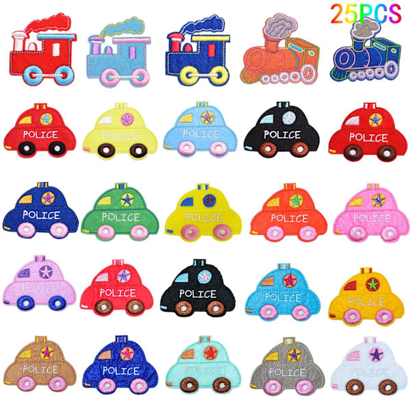 25 stykker broderede klædesticker-patch-stickers kan tilpasses