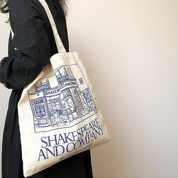 Dame Lerret skulderveske Shakespeare Print Dame Shopping Bags