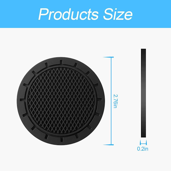 (Svart) 4 stk koppholdere for bilkoppholder, universal silikonkoppholder