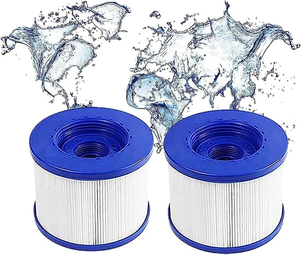 2-pack filterpatroner för bubbelpool/spa med skruvgänga
