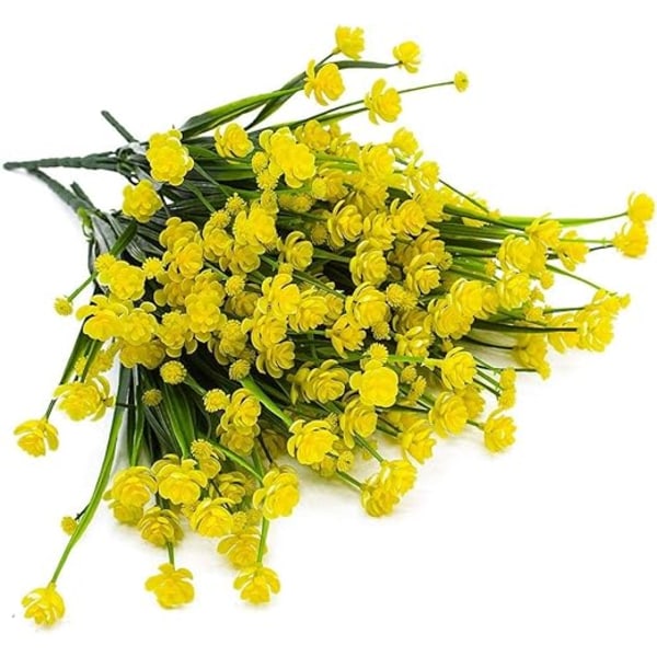4 gule Narcissus busk Anti-UV kunstig plante plast busk H
