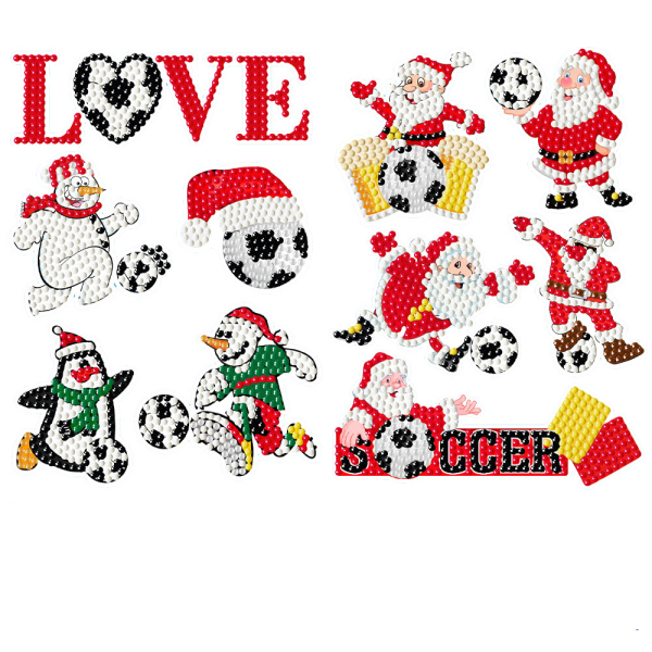 [10 Pics] Children's Diamond Painting (Santa Claus Plays Football