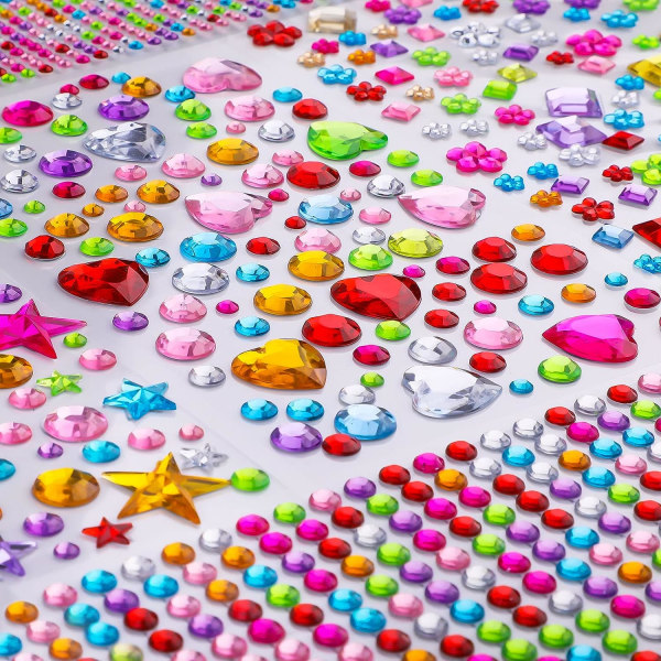 1510 Pieces Rhinestone Stickers, Self-Adhesive Rhinestones, Glitt