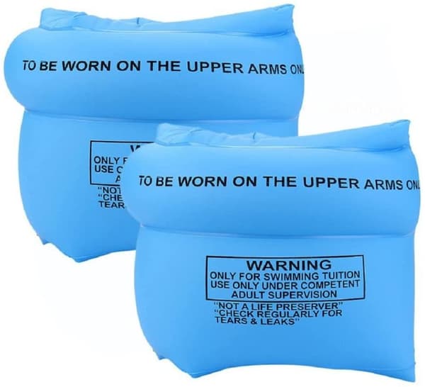 Uppblåsbara simarmband, 2-PACK, flytande rullärmar för barn