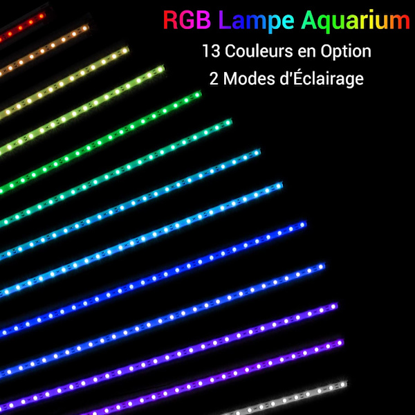 Akvarium LED-belysning 18 cm med fjärrkontroll, RGB flerfärgad L