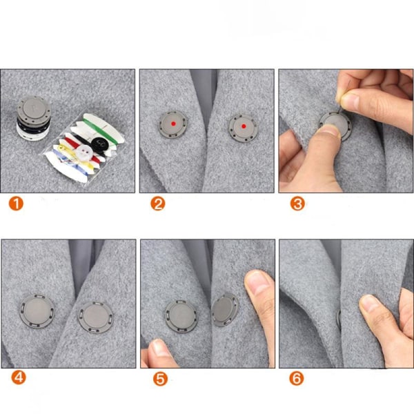 10 paria satunnaisia värillisiä magneettipainikkeita ompelutarvikkeet, magneetti