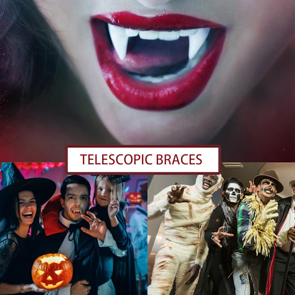Indragbara vampyrtänder cosplay proteser indragbara utklädning