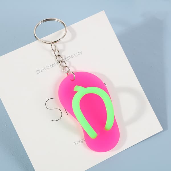 Leksaks presentpåse 12-pack 6 färger - Nyckelring Flip Flops
