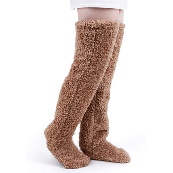 Polvikorkeat muhkeat sukat Pehmoiset tohvelisukat Karvainen pitkä jalka lämmin niin