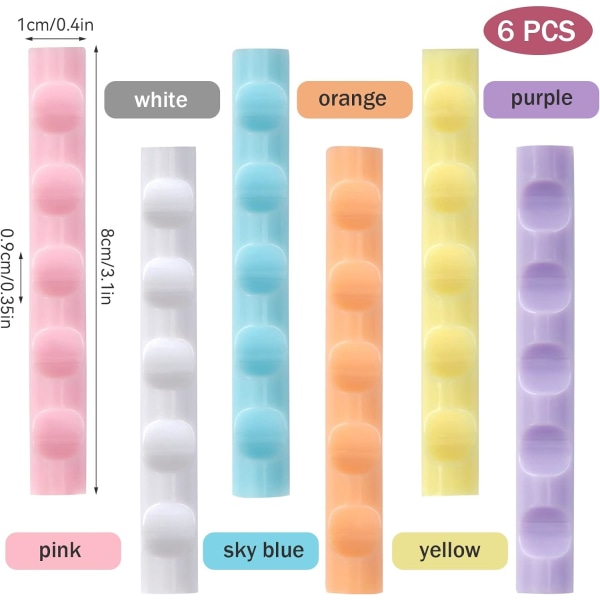 6 kpl kynsien maalaussivellinpidikettä kynäkotelo yksityiskohtaista sivellintä varten
