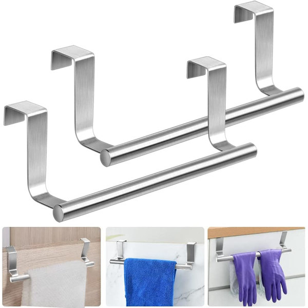 2 stk veggmontert håndklehenger i rustfritt stål 23*6,2 cm hengende T