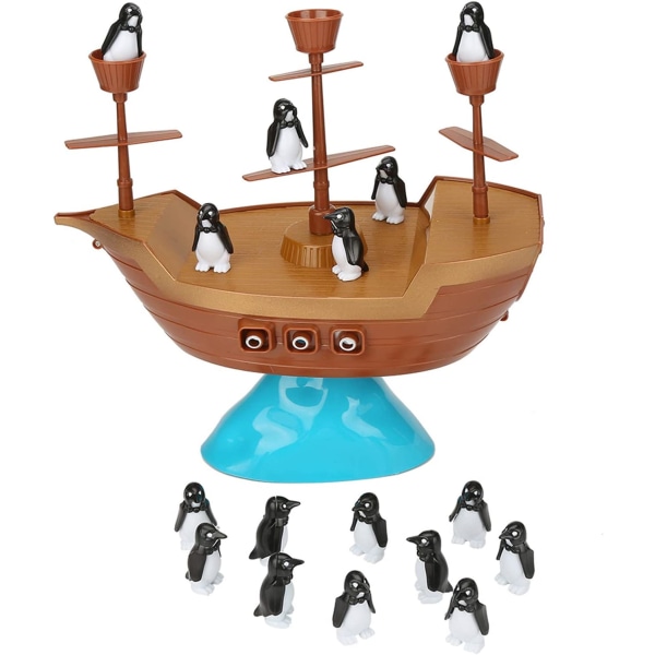 Jännittävä Pirate Ship Balance -peli Älä anna pingviinien pudota