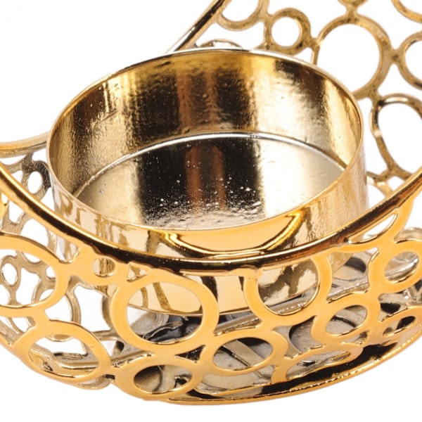 (Guld) Hul jern røgelse brænder, luksus måne form røgelse brænder med guld kegle base, hjem dekoration, stue, kontor