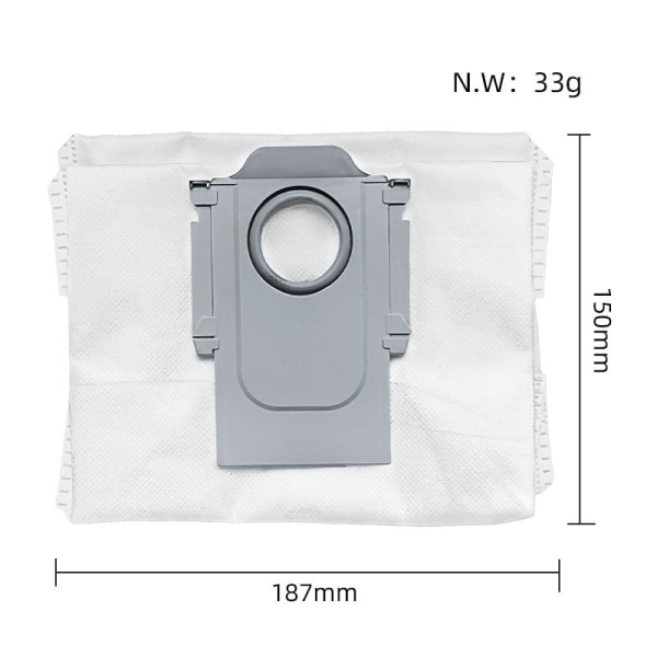 8 støvposetilbehør for Roborock S7 MaxV Ultra Q7 Max/Q5/G10S/S7