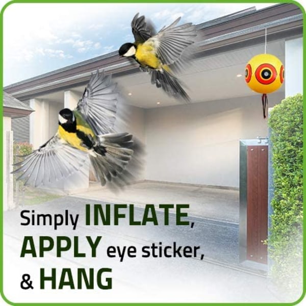 Avvisende skumle øyeballonger for å holde unna og kontrollere duer, W
