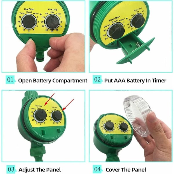 1 pakke automatisk vanding timer, smart digital slangehane timer,