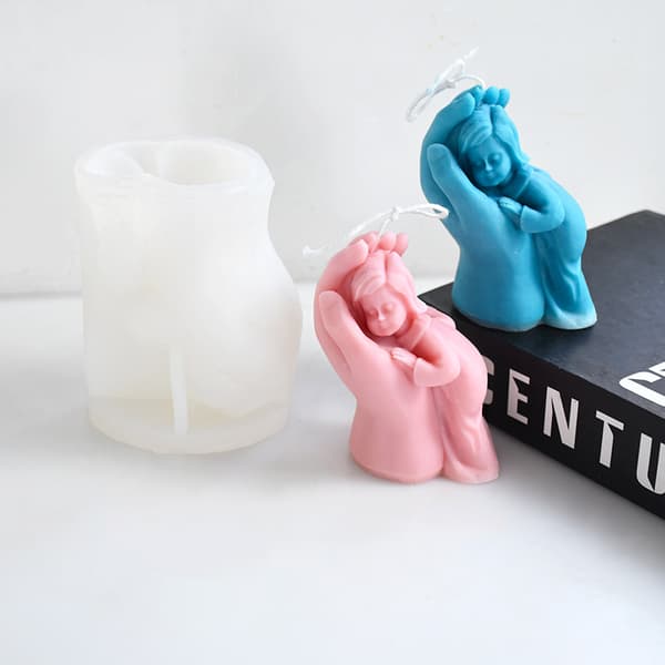 Silikonljusform - Baby Hand Shape Candle Mold - Silikonform