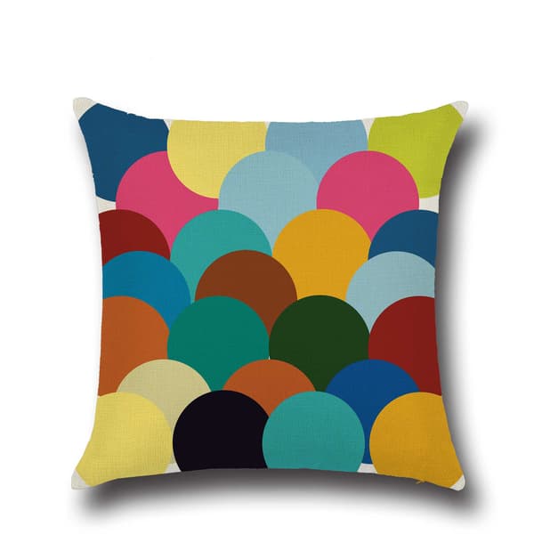 4-pack, 45x45cm, Kuddfodral Växtblad Geometrisk Mönster