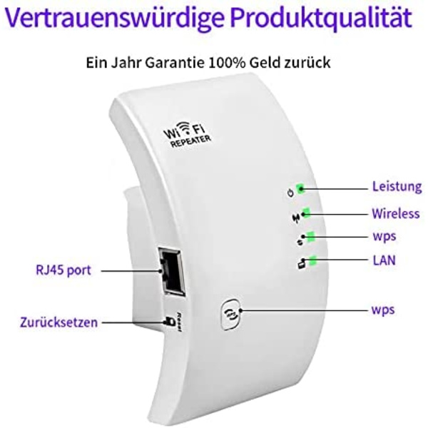 WiFi-repeater WiFi-förstärkare 300Mbps trådlös extender nätverkssig