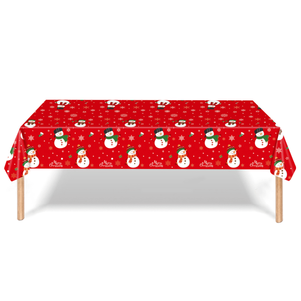 Christmas Snowman Birthday Party Disposable 137*274cm Tablecloth