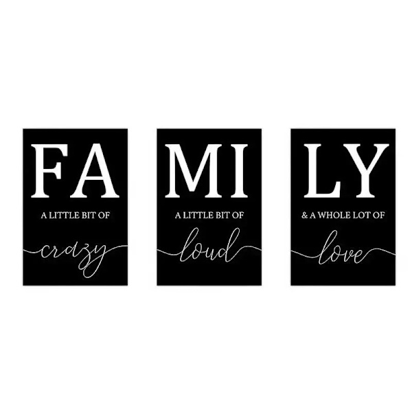 Stue dekorativt maleri 30*40*3-FAMILIE, Hotel Clubhouse B
