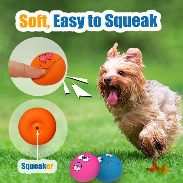 Latex hundesqueaklegetøj blødt gummi hundetyggelegetøj squeaky legetøj F