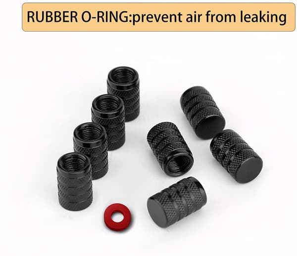 8 st däckventilskaftlock, universella aluminiumdäckventilskaftlock med