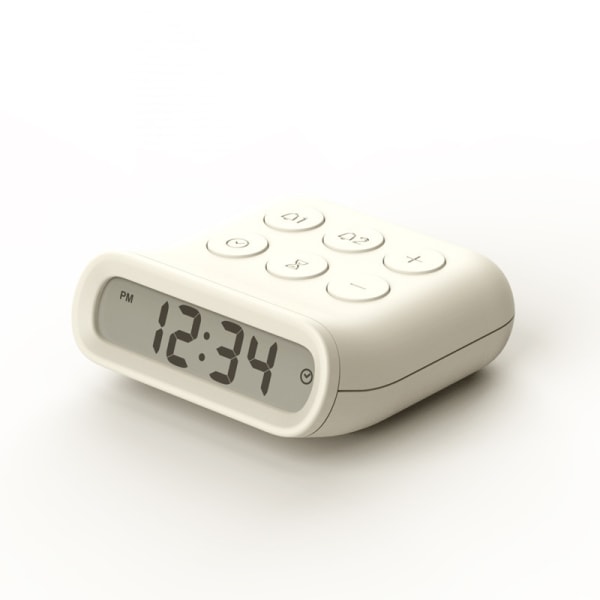 Hvid digitalt vækkeur T-Audace digitalt ur, bærbar Batte