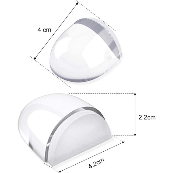 Dörrstoppar, [4-pack] Transparenta dörrstopp och stopp A