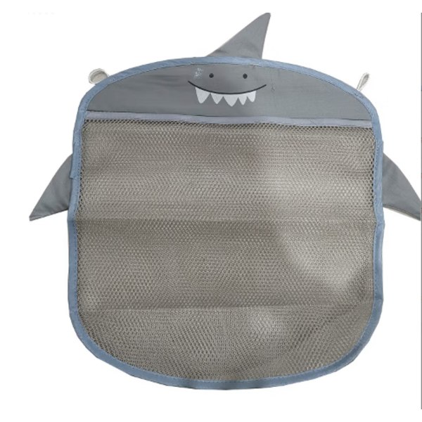 Den grå haj Børnelegetøjsopbevaring, mesh opbevaringstaske, med tw