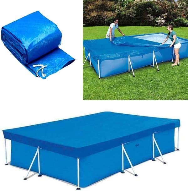 Rektangulära poolskydd för 9,8 fot x 6,6 fot (118\" x 79\" x 26\") rektangulära ram-pooler