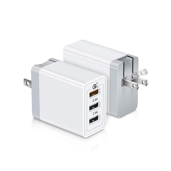 En USB multi-port lader QC3.0 hurtiglading ladehode 2.4A du