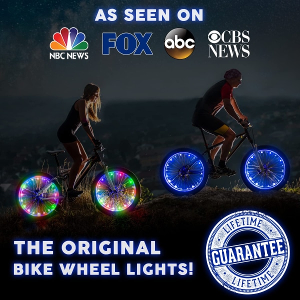 2-pak oplyste LED cykelhjul dæklys LED Hot Wheels