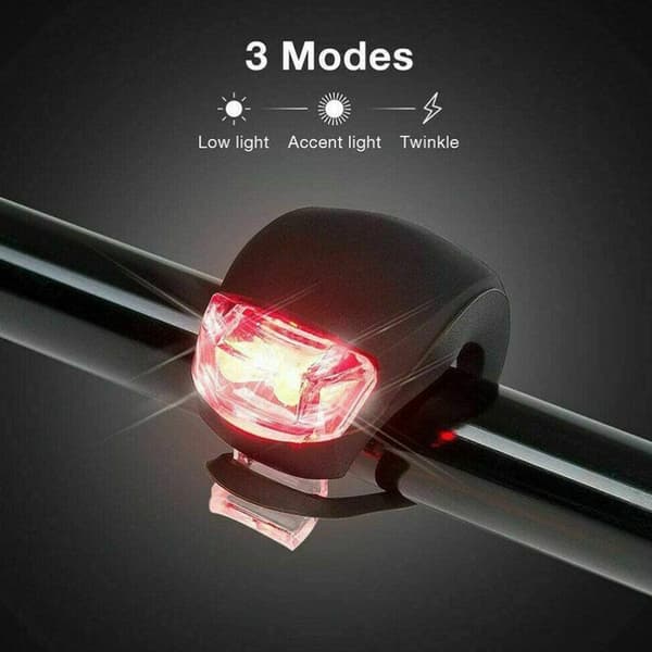 LED-pyörävalot Silikonipyörävalo Etu+Taka Pyörävalosarja (R