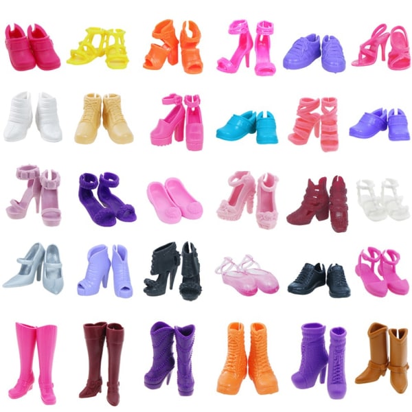 26-30CM mandlige og kvindelige Barbie dukke højhælede sko, flade