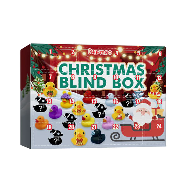 2025 Adventskalender Badeender Badeleker Jule Blind Box for Barn Gutter Jenter - 24 stk
