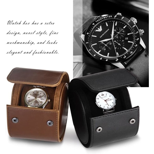 Single Slot Portable Watch Organizer Retro læder bærbart ur