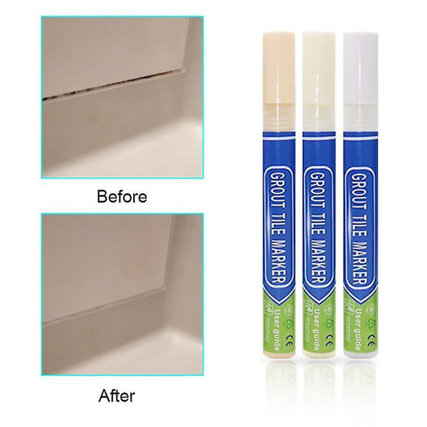 2 Kakel Grout Pens Vattentät Tile Gap Repair Pen Refill Grout Pen