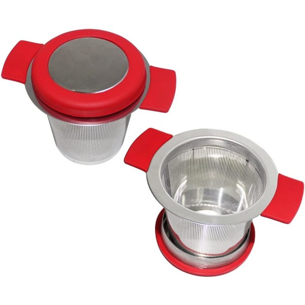18/8 Rostfritt Stål Teinfuser, Stor Kapacitet och Dubbel Hand
