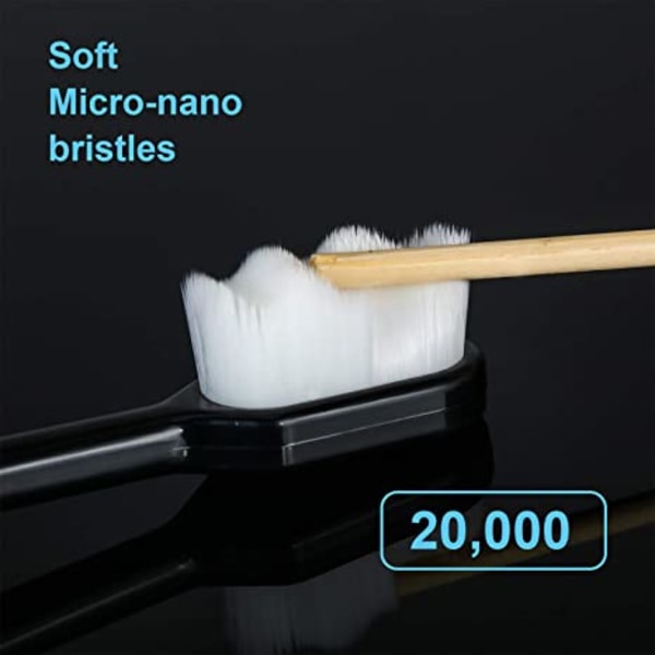 8 stykker blød tandbørste Micro Nano Ekstra bløde børster Manual S