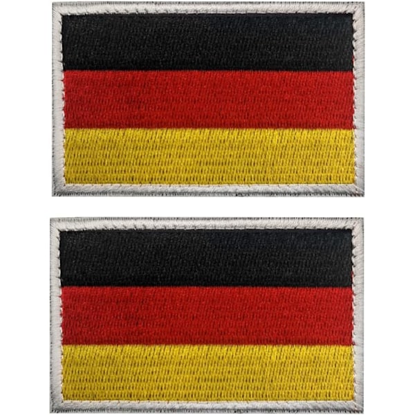 2 militær patches - 8 x 5 cm - Sæt med 2 ridseflag sy-på pat