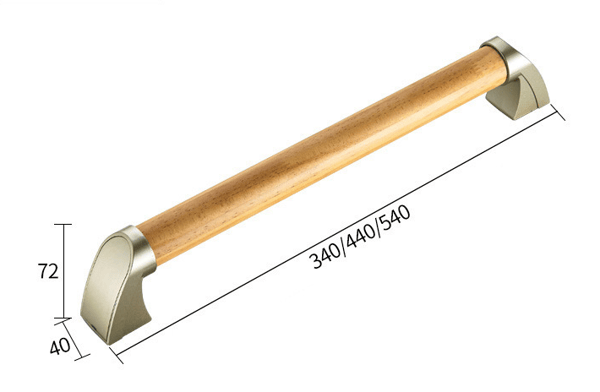44 cm integrerede badekar- og brusegreb til ældre, brusegreb