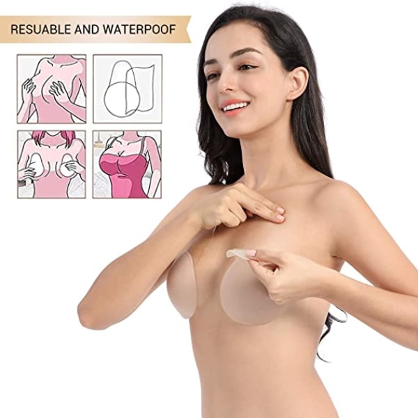 M Olkaimeton Invisible Adhesive Adhesive -rintaliivit naisille, uudelleenkäytettävät Push Up