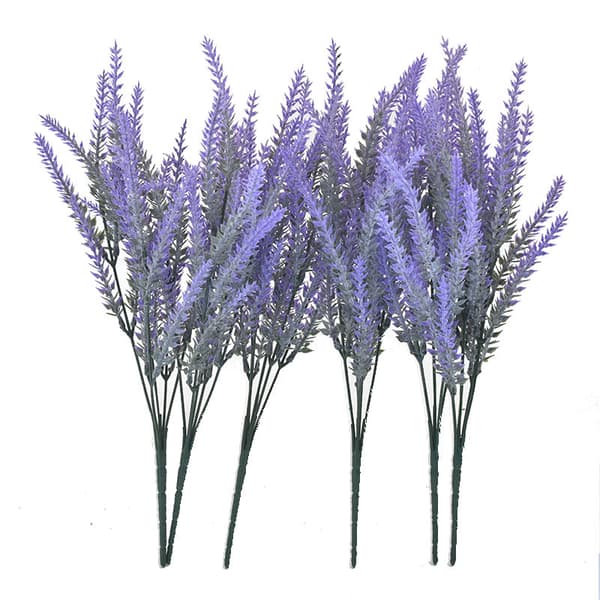2 st lila konstgjorda flockade lavendel, bröllopsfest hem