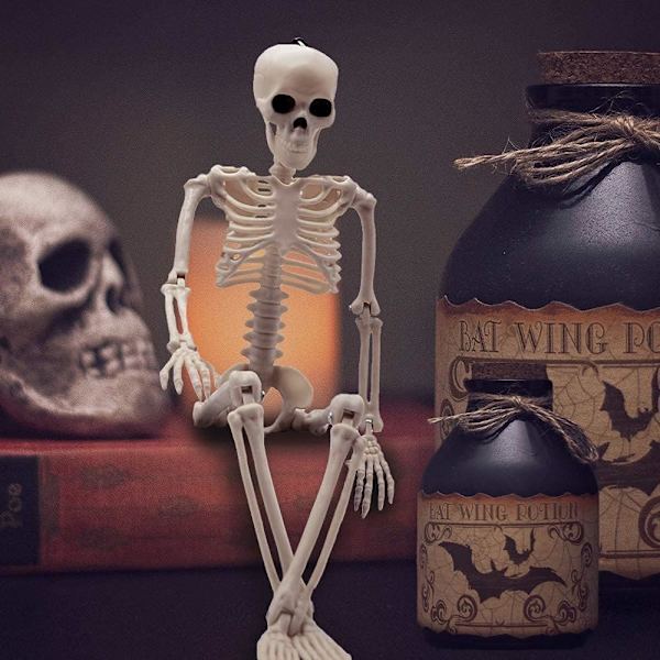 16 tommer Halloween Skelet Fuld Krop Poserbar Bevægelige Jonints til