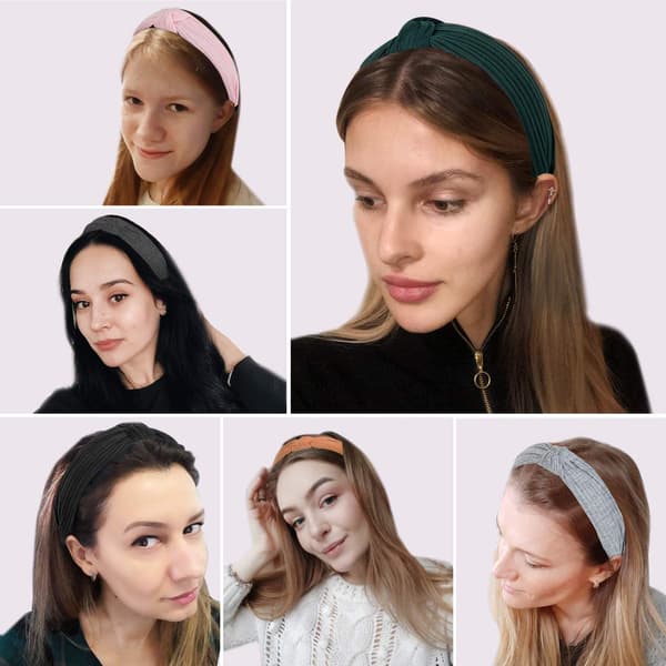 10 Dame Hodebånd Dame Knute Hodebånd Retro Bredt Bånd Fabri