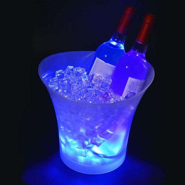 Jääpalatarjotin, värikäs LED-valo Iced Champagne Cube, värillinen CAN
