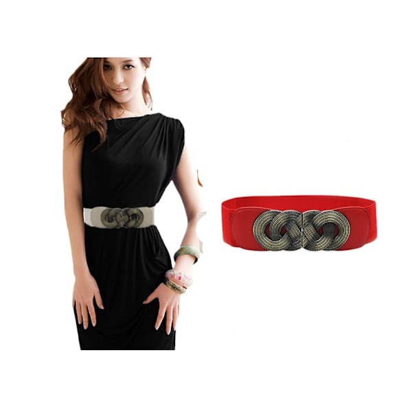 2 stk Elastisk belte dame forlenget mann stor antikk messing