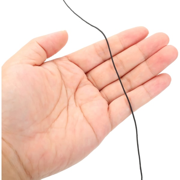 1 mm svart stretchsnöre, 50 m elastisk strängpärlsnöre för armband