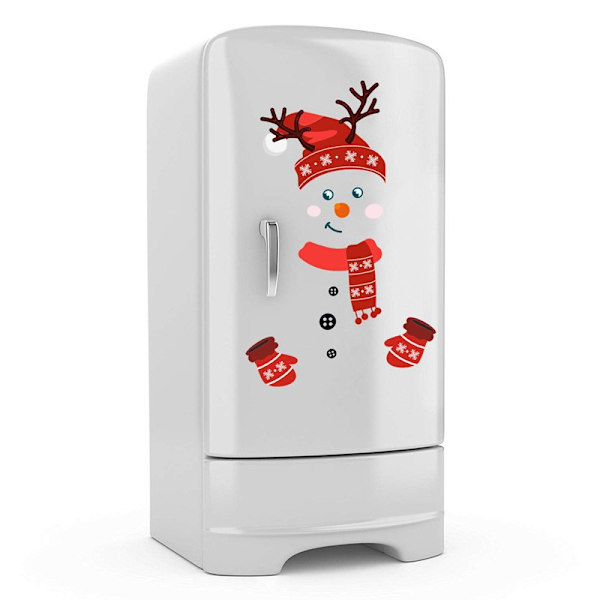 Set med 13 snögubbe kylskåpsmagneter | Juldekorationer |